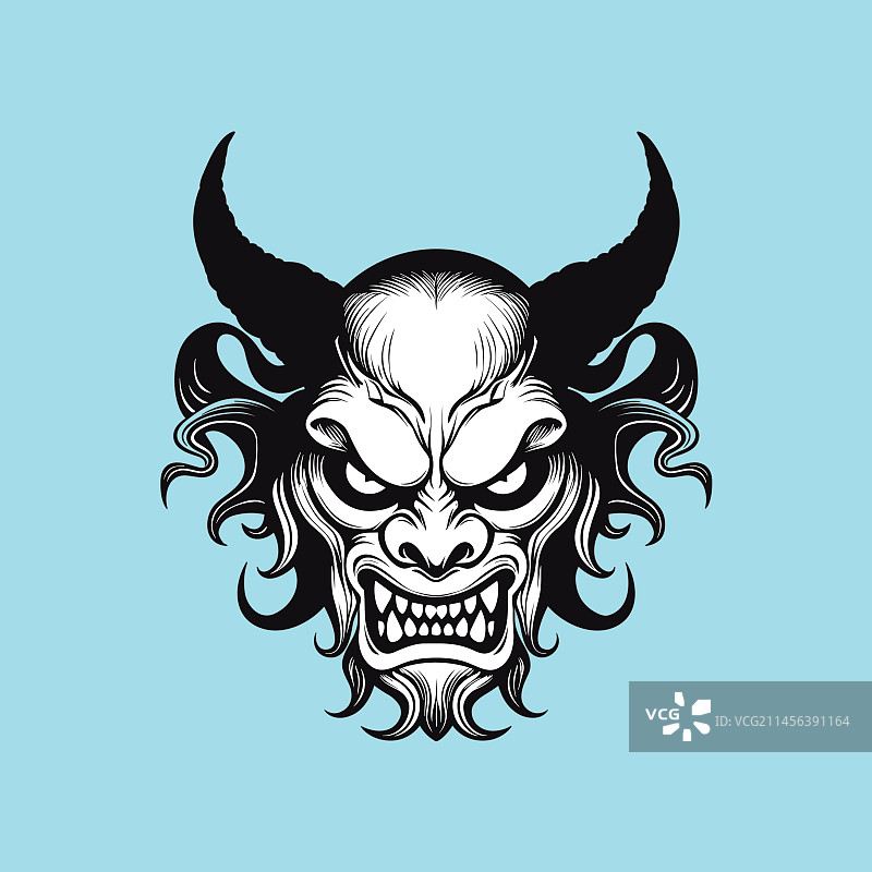 设计的恶魔吉祥物标志图片素材