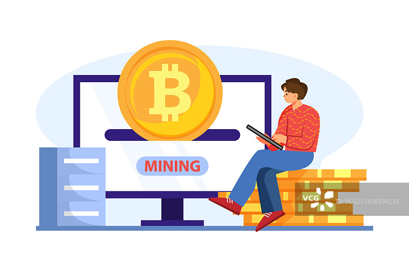 加密货币挖矿图片素材