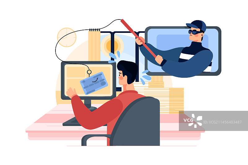 互联网网络诈骗图片素材