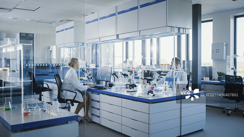 在实验室工作的科学家团队图片素材