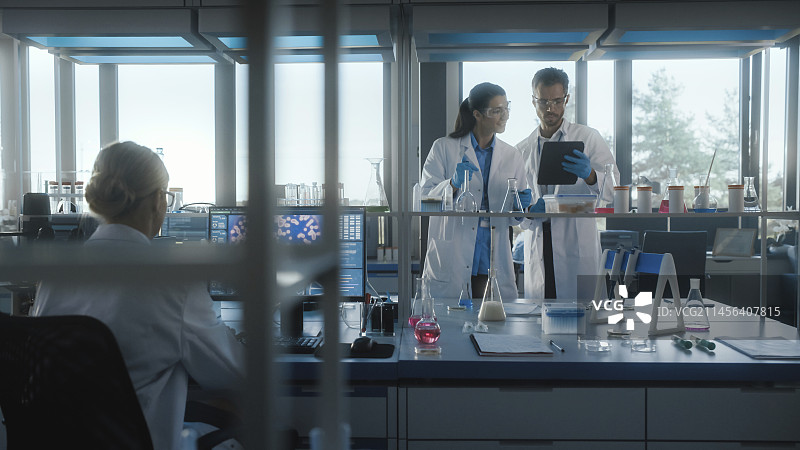 在实验室工作的科学家团队图片素材