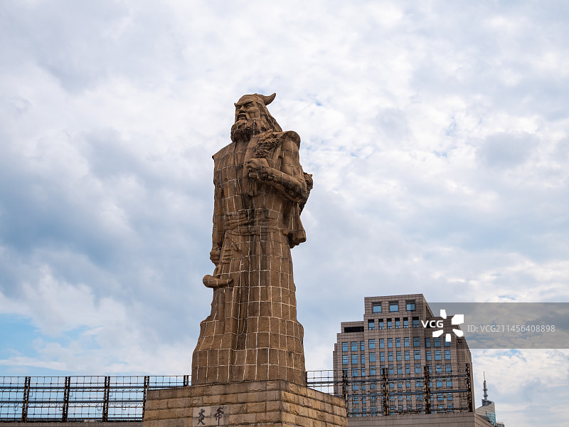 中国湖南省株洲市神农广场炎帝雕像图片素材