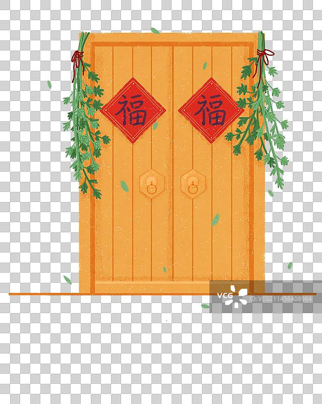 端午节挂艾草图片素材