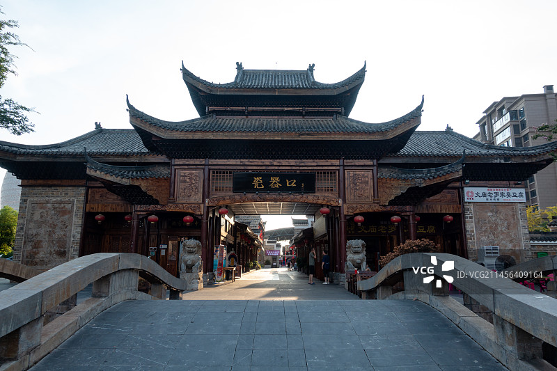 中国湖南醴陵瓷器口古街图片素材