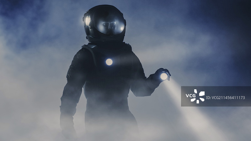 宇航员探索外星行星图片素材