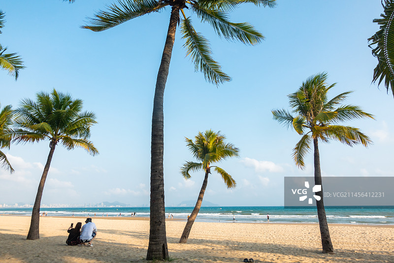 海南省三亚市三亚湾椰梦长廊图片素材