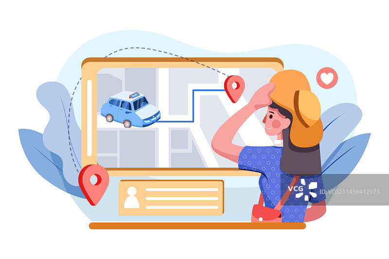 正在寻找出租车的模特图片素材