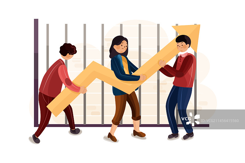 商务人士平衡业务图表图片素材