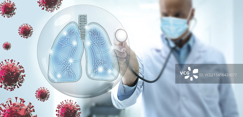 病毒性呼吸道疾病合成图图片素材