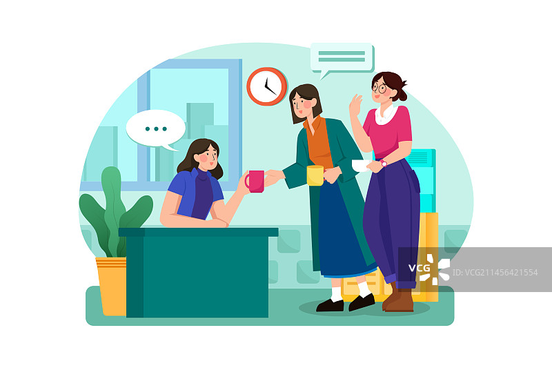 同事在休息期间放松身心图片素材