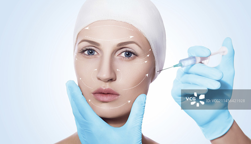 面部拉皮概念图图片素材