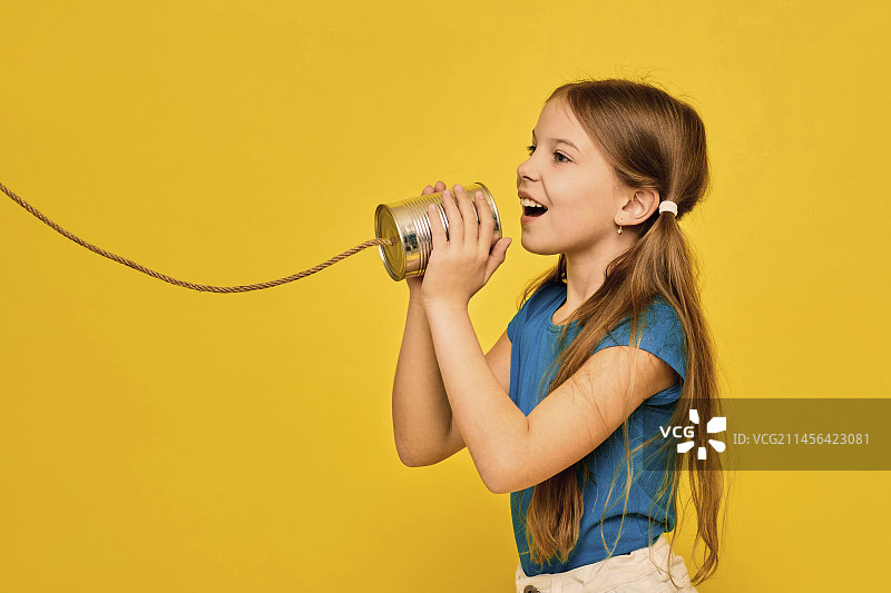 罐头盒电话图片素材