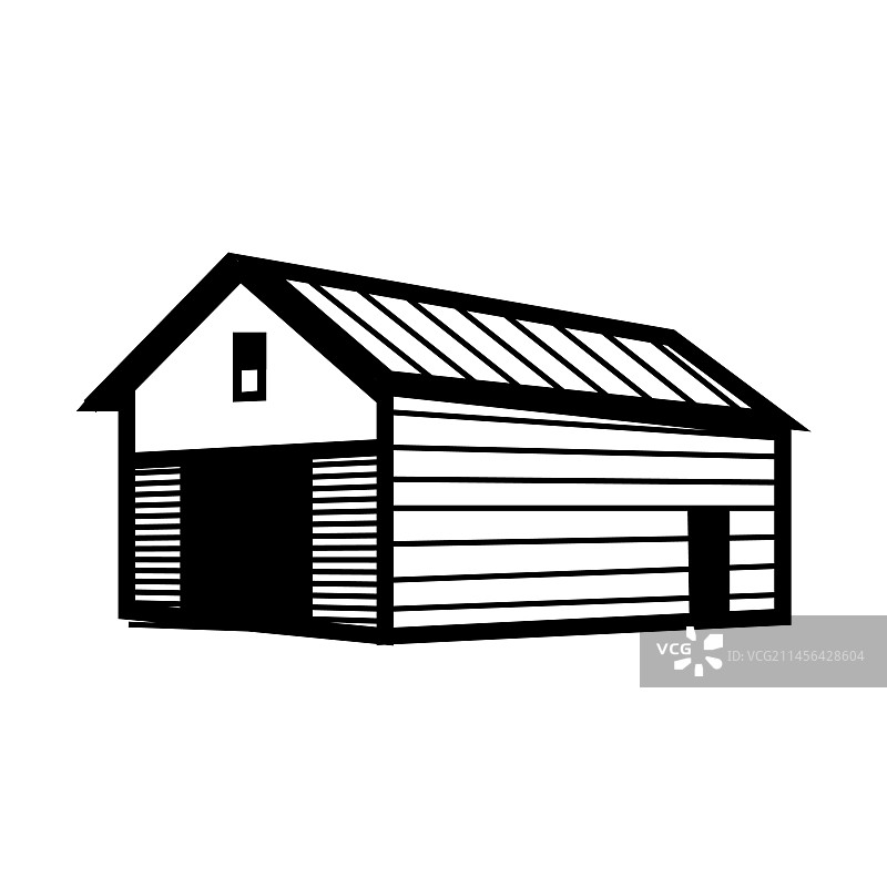 农舍或粮仓图标图片素材