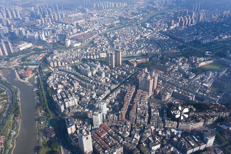 福清航拍利桥古街全景图片素材