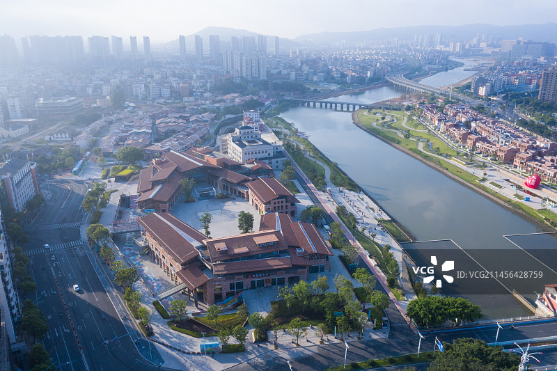 福清航拍利桥古街全景图片素材