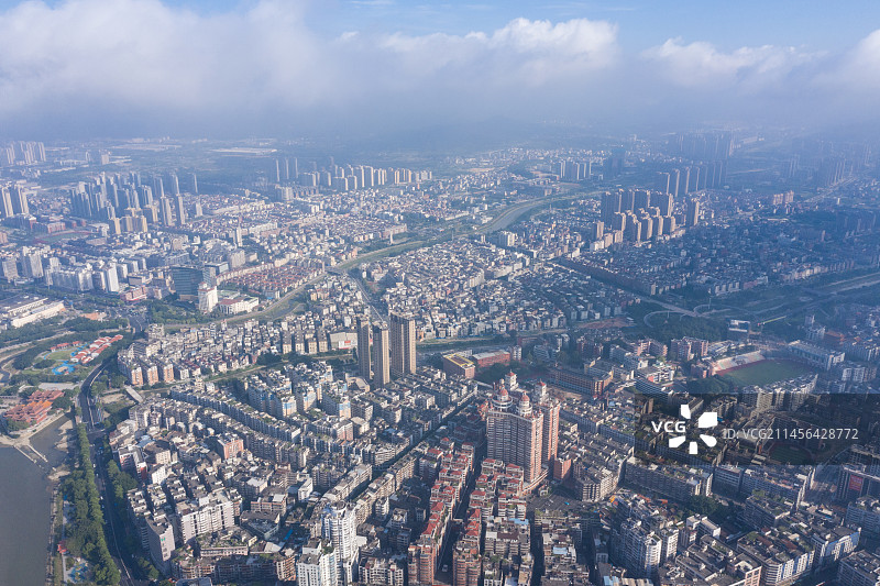 福清航拍利桥古街全景图片素材