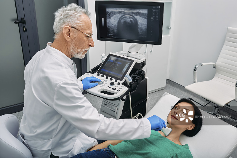 甲状腺超声扫描图片素材