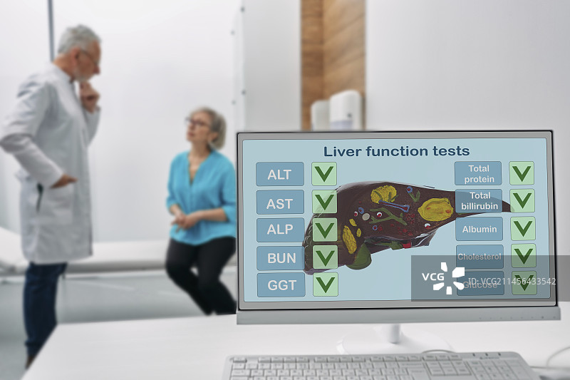 肝功能测试，概念图图片素材