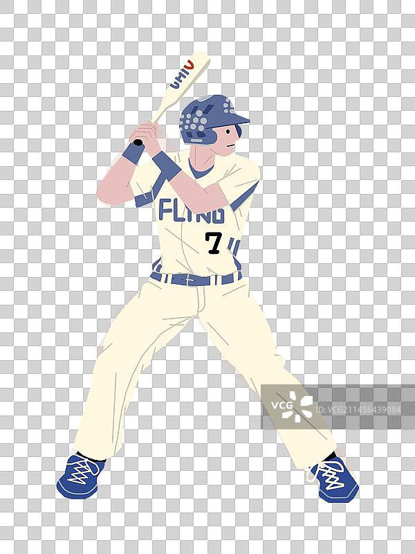 小男孩打棒球图片素材