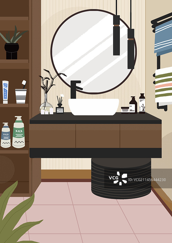 室内卫生间一角图片素材