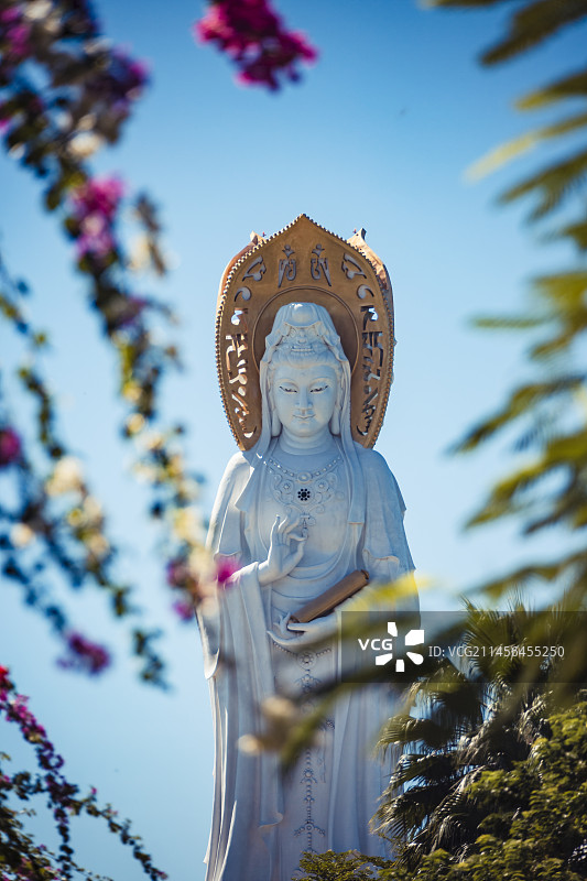 海南三亚南海观音像图片素材