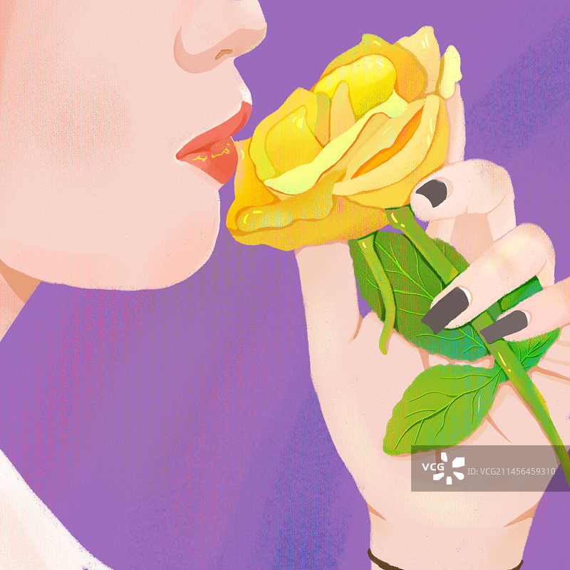 亲吻花图片素材