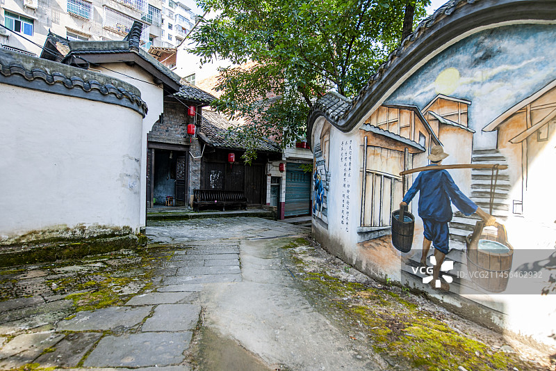 重庆市石柱县西沱古镇云梯街古街道图片素材