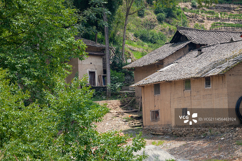 陕西紫阳县山区民居老房子图片素材