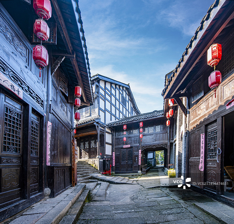 重庆市石柱县西沱古镇云梯街古街道图片素材