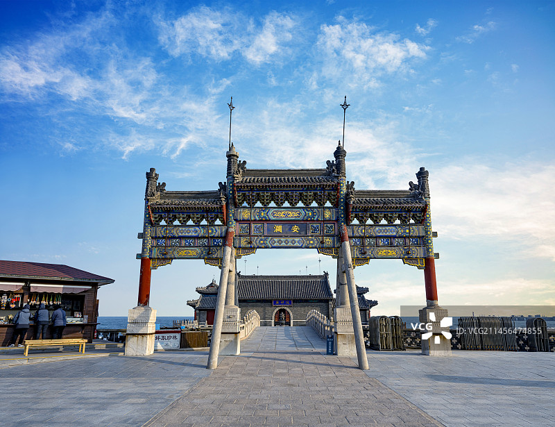 河北秦皇岛山海关老龙头海神庙图片素材