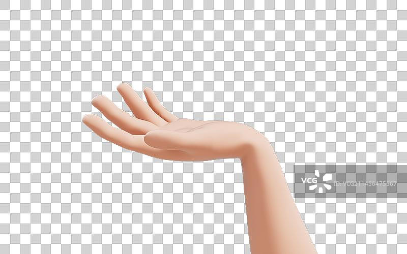 手势动作3D渲染图片素材