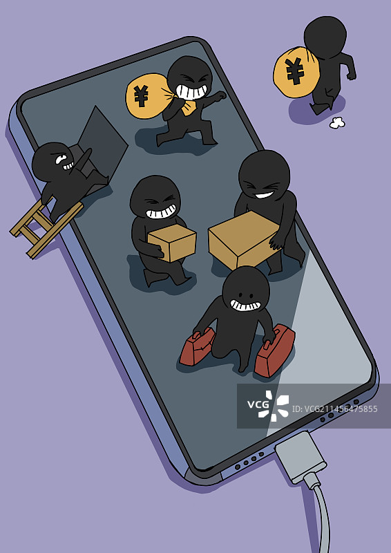 注意你的手机信息安全图片素材