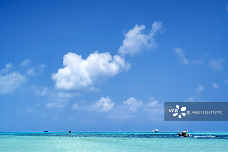 海南三亚三沙市西沙群岛银屿岛海岸图片素材