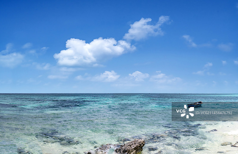 海南三亚三沙市西沙群岛银屿岛海岸图片素材