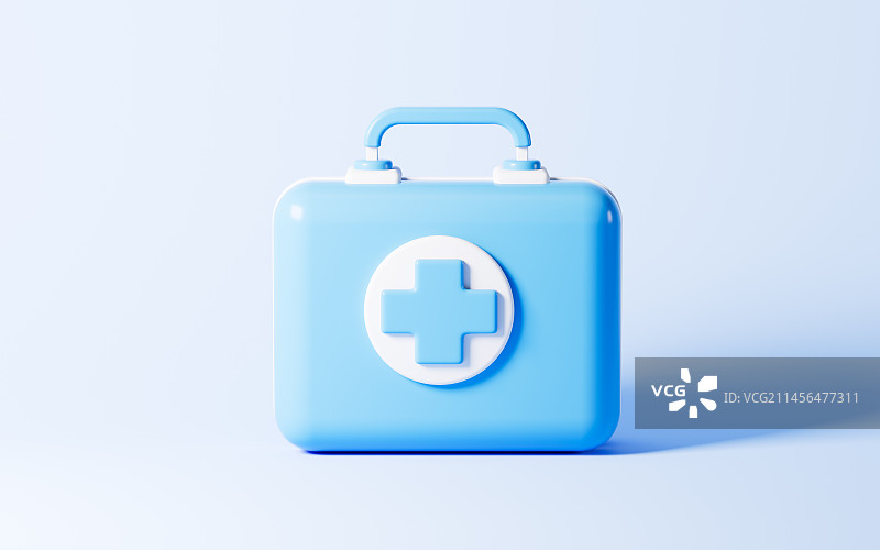 卡通急救箱模型3D渲染图片素材