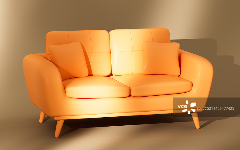 抽象沙发模型3D渲染图片素材