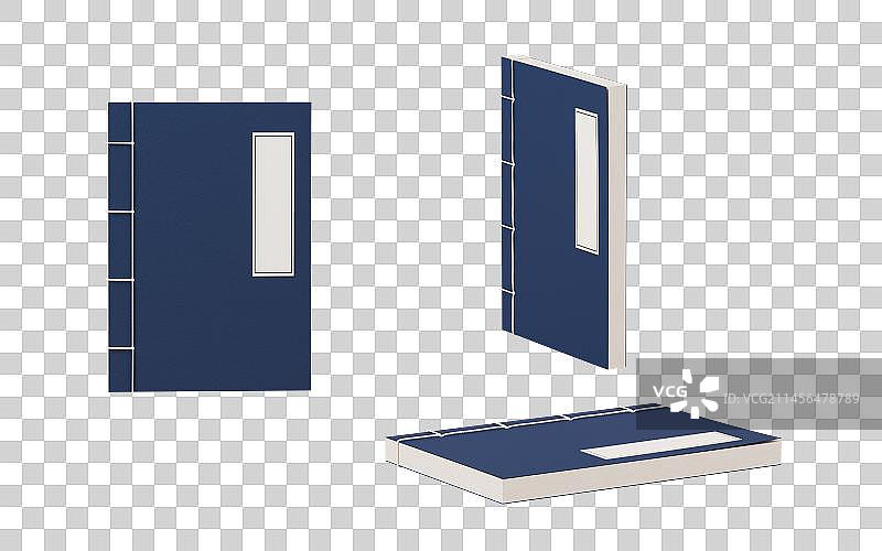 中国风古风书籍3D渲染图片素材