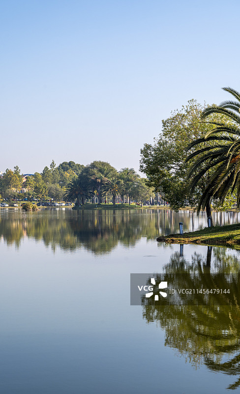 云南省弥勒市湖泉酒店湖泉生态园风光图片素材