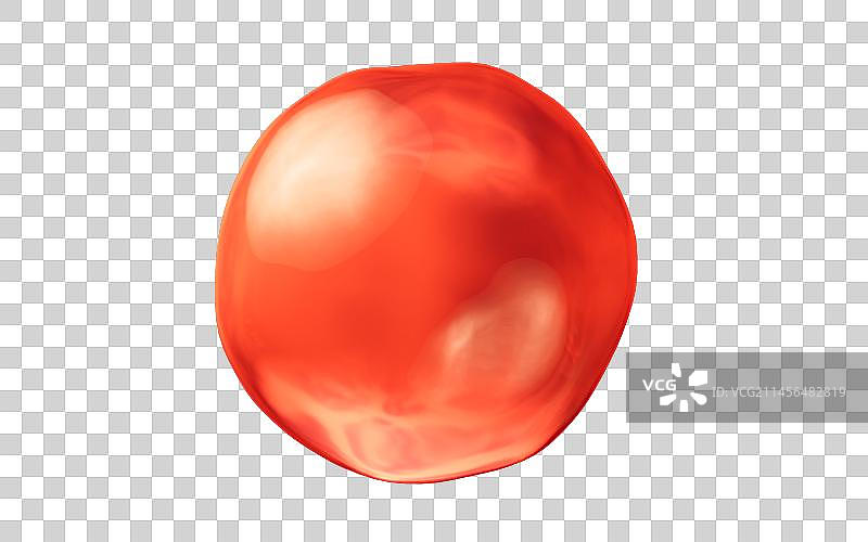 透明红色薄膜气泡3D渲染图片素材