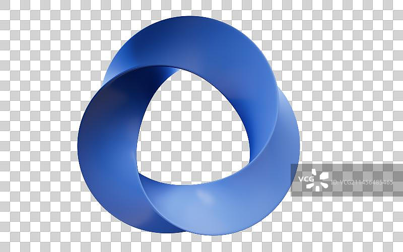蓝色曲面几何体3D渲染图片素材