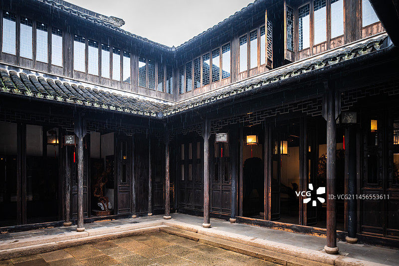 苏州 同里古镇 耕乐园图片素材