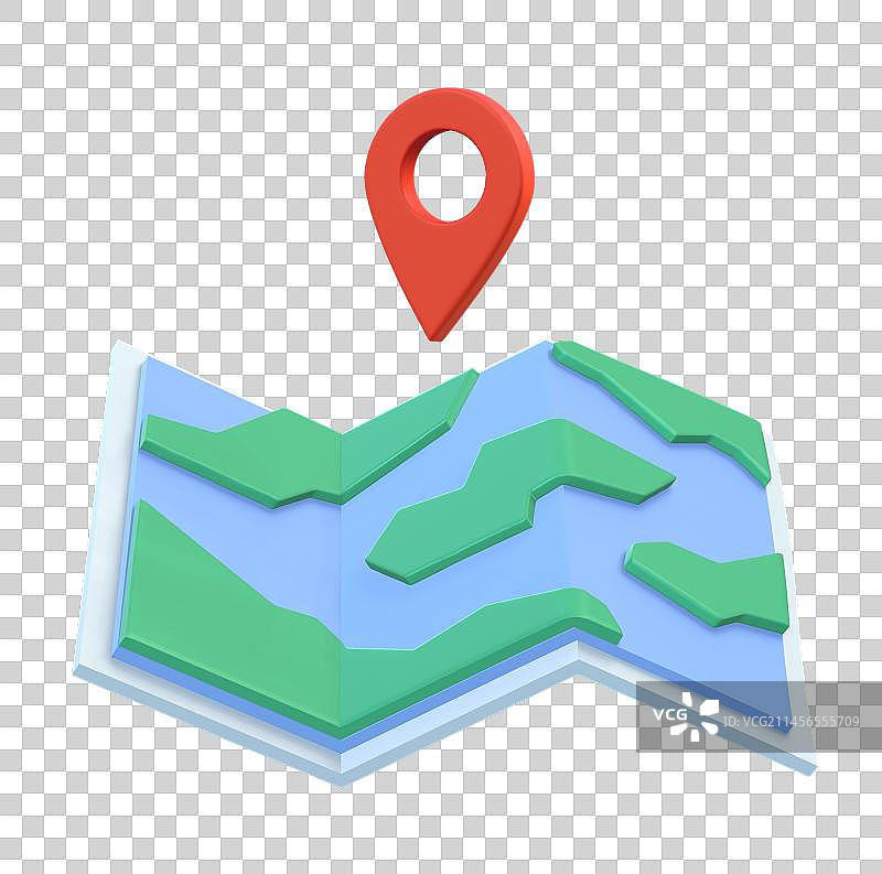 定位图标3D插画图片素材