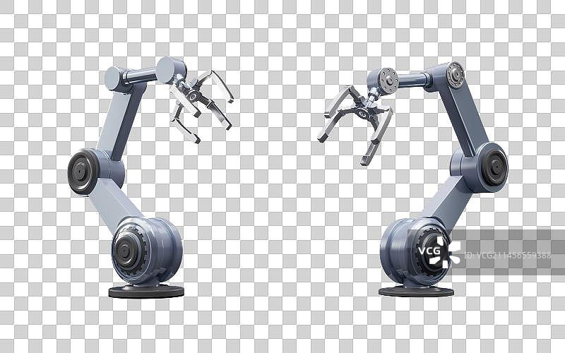 机械臂与智能制造概念3D渲染图片素材