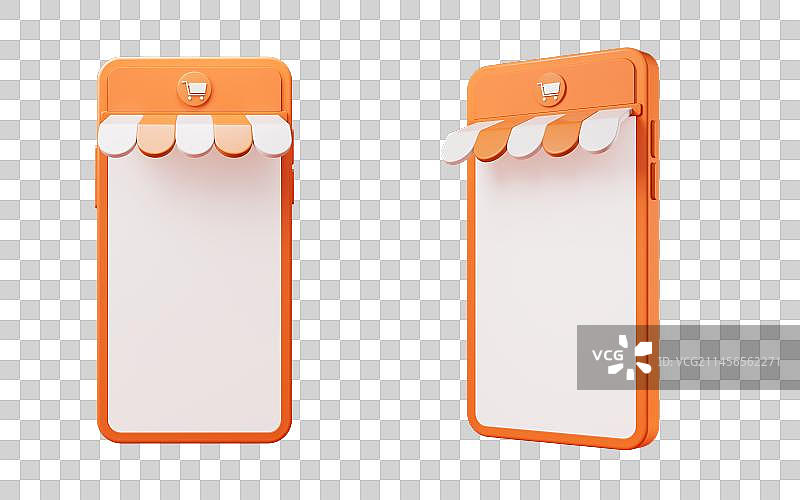 线上网络店铺3D渲染图片素材