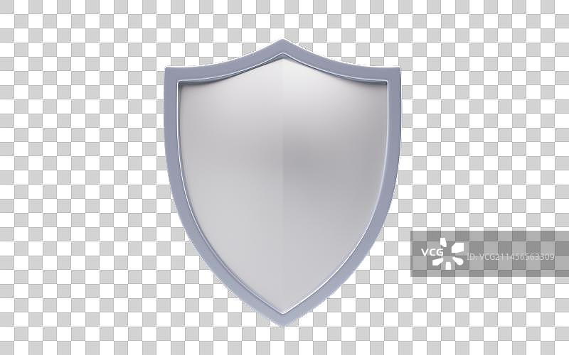 白色盾牌3D渲染图片素材