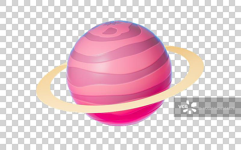 卡通风格的星球3D渲染图片素材