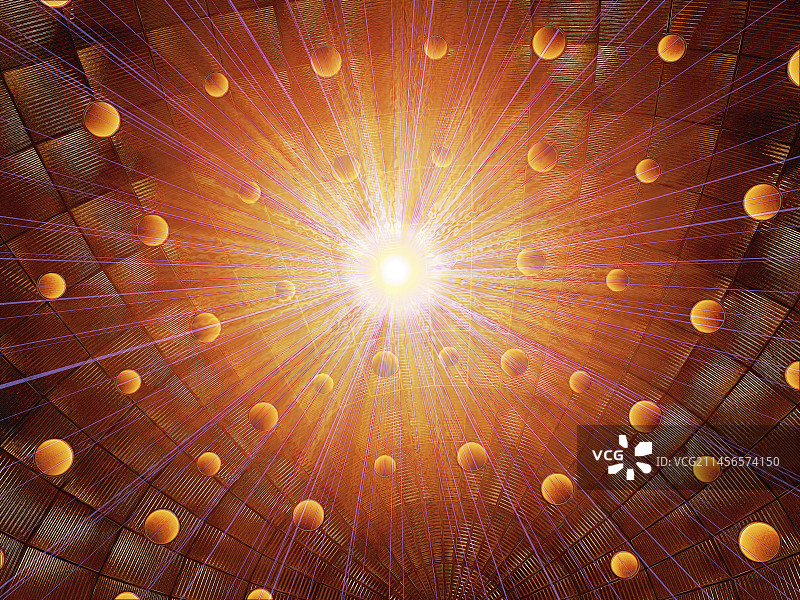 太阳中的核聚变概念图图片素材