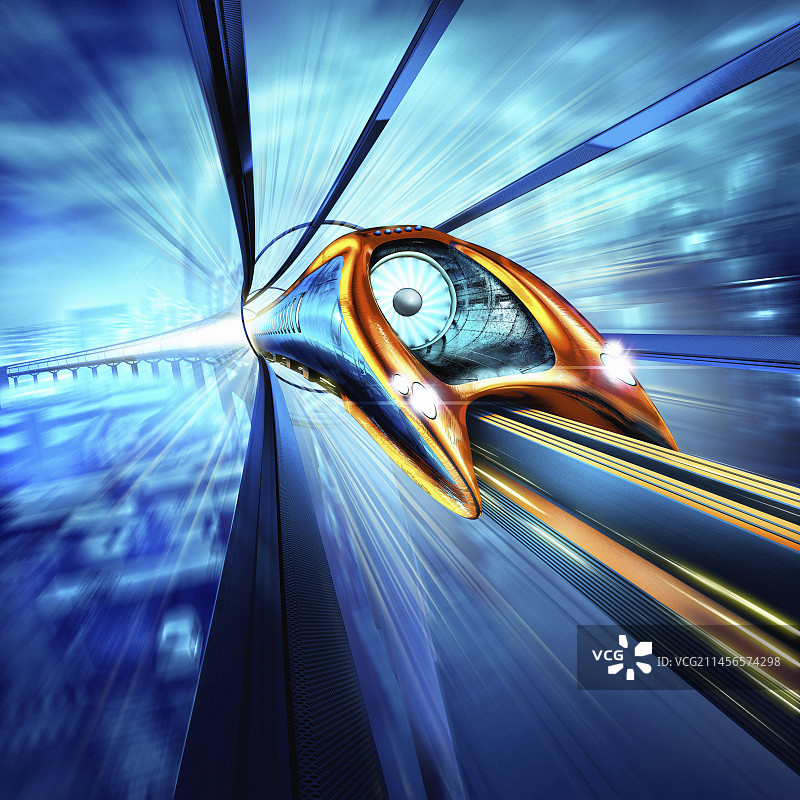 超级高铁运输插图图片素材