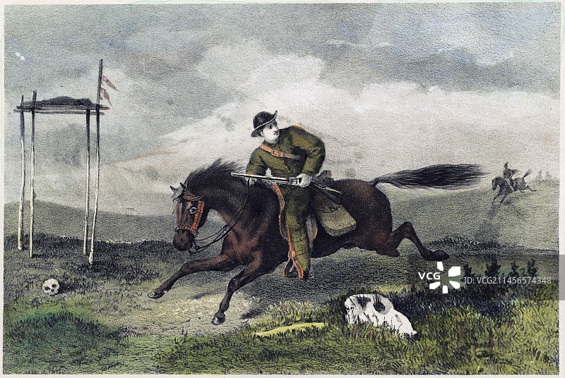 驿马快信骑手插画图片素材