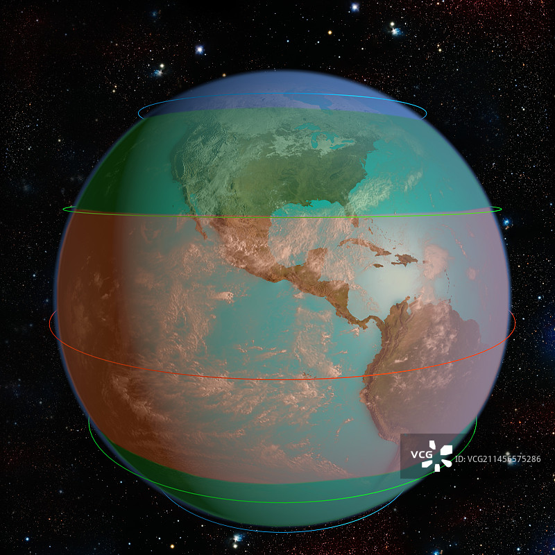 地球气候带插图图片素材